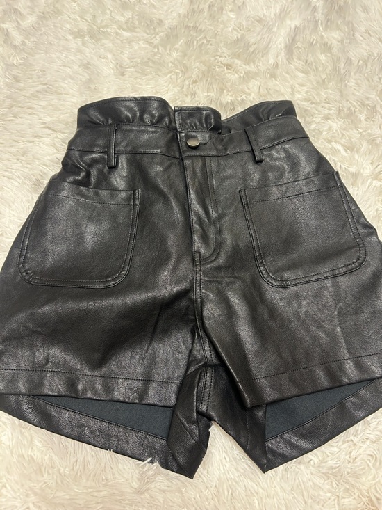 Francesca's Collections Pants - Francesca's Collections High-Waist Black Faux Leather Shorts
